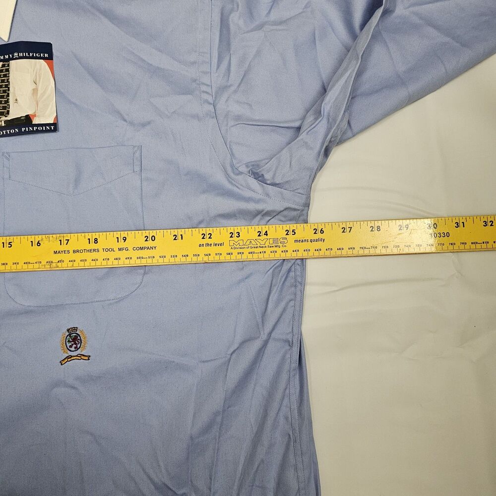 Vintage Tommy Hilfiger Mens 16.5 34 Contrast Collar Dress Shirt Preppy Academia - Picture 5 of 6